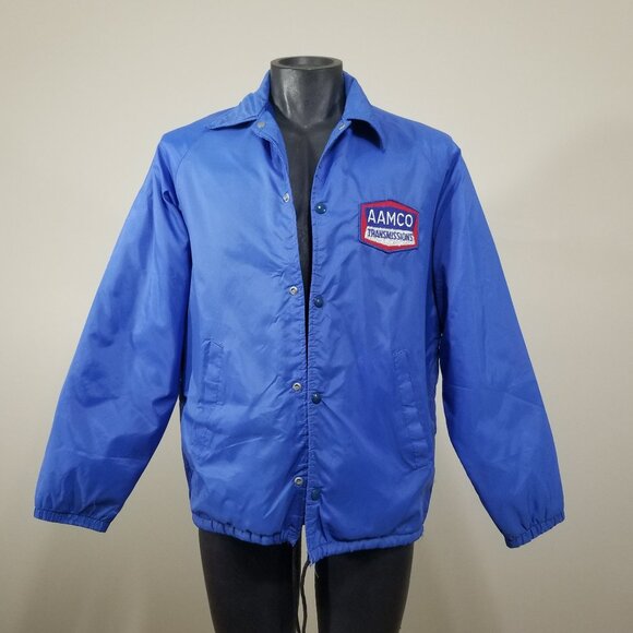 VTG AAmco S Shop Jacket Fleece Lined Auto Mechanic Grease Monkey Snap USA Patch - Picture 2 of 13